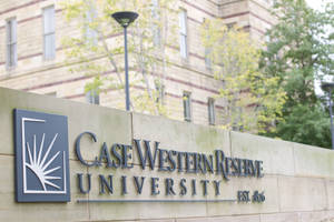 Close-up Of Case Western Reserve University Sign Wallpaper