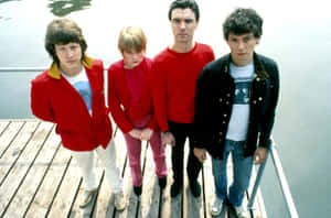 Close-up Of Talking Heads Band Performance Wallpaper