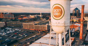 Close-up Photo Of Lucky Strike Tower In Durham Nc Wallpaper