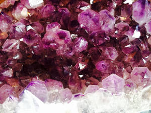 Close Up Pink Amethyst Crystals Wallpaper