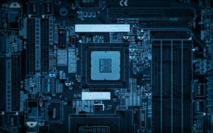 Close-up Shot Of A Computer Motherboard Wallpaper