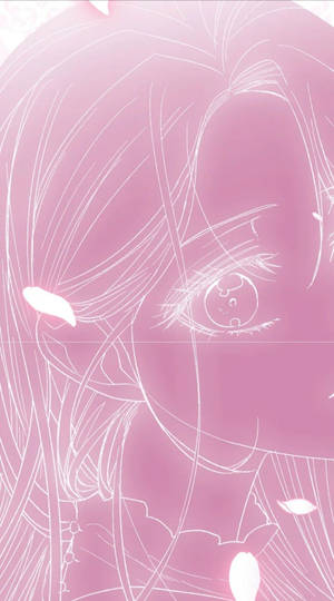 Closeup Aesthetic Pink Anime Girl Face Wallpaper