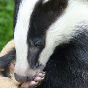 Closeup European Badger Wallpaper