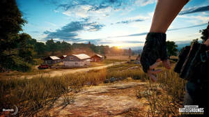 Closeup Of Hand Near Farm Pubg Banner Wallpaper