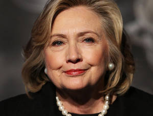 Closeup Portrait Of Hillary Clinton Wallpaper