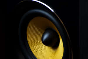 Closeup Yellow Speaker Cone Wallpaper