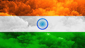 Cloud Pattern Indian Flag 4k Wallpaper
