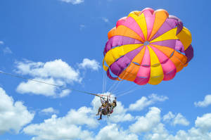 Cloud View During Parasailing Wallpaper