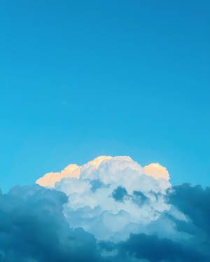 Clouds Against A Pastel Sky Background Wallpaper