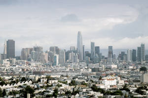 Cloudy San Francisco Skyline Wallpaper