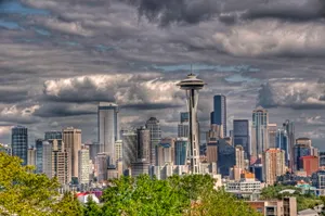 Cloudy Seattle 4k Wallpaper