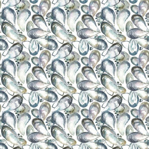 Cluster Of Mussels - Shellfish Pattern Print Wallpaper