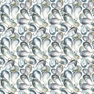 Cluster Of Mussels - Shellfish Pattern Print Wallpaper