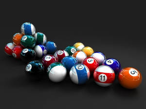 Clustered Snooker Balls Wallpaper