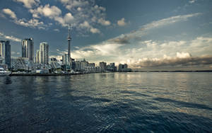 Cn Tower Lakeside View Wallpaper