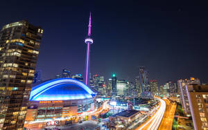 Cn Tower Long Exposure Photography Wallpaper