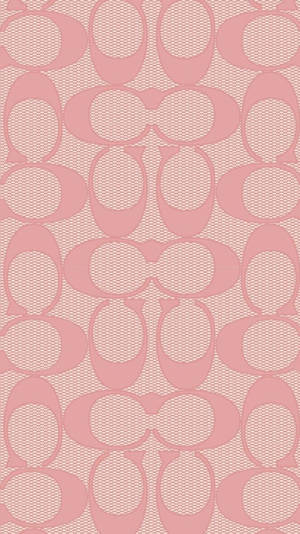 Coach Designer Logo In Pink Pattern Wallpaper