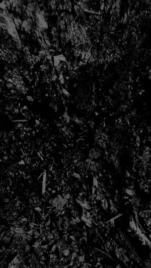 Coal Black And White Abstract Wallpaper