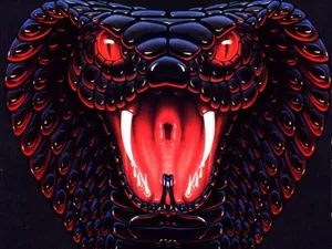 Cobra Black And Red Open Mouth Wallpaper