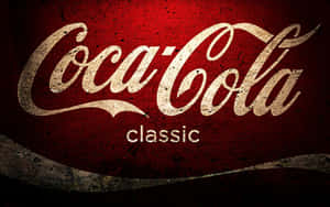 Coca Classic Logo On A Red Background Wallpaper