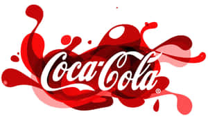 Coca Cola Logo With Red Splashes Wallpaper