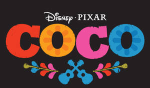Coco Movie Title In Black Wallpaper