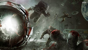 Cod Zombie Attacking Astronauts Wallpaper