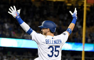 Cody Bellinger Spread Arms Wallpaper