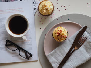 Coffee And Cupcakes Food Desktop Wallpaper