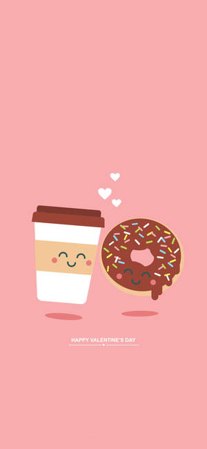 Coffee And Donut Girly Iphone Wallpaper