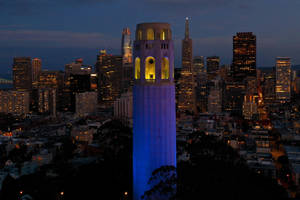 Coit Tower Covid Tribute Wallpaper