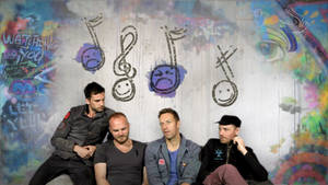 Coldplay Musical Note Graffiti Wallpaper