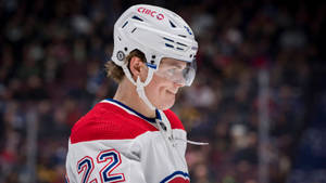 Cole Caufield Dimple Smile Side Profile Wallpaper