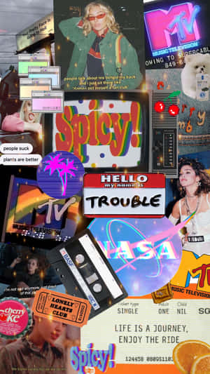 Collage 2000s Items Music Wallpaper