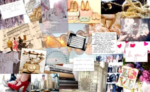 Collage Of Pictures And Notes About Fashion Wallpaper