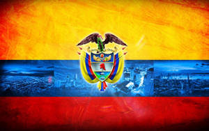Colombia Flag Coat Of Arms Wallpaper