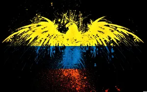 Colombia Flag National Bird Art Wallpaper