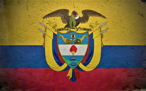 Colombia Flag Shield Symbol Wallpaper