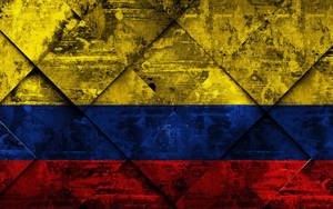 Colombia Flag Smoke Stain Art Wallpaper