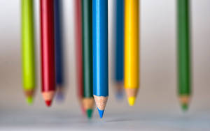 Colored Pencils With Sharp Tips Wallpaper
