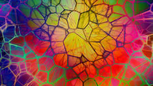 Colorful Abstract Art With Nerve-like Pattern Wallpaper