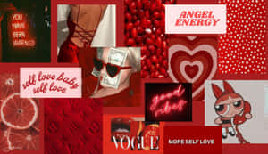 Colorful And Creative Red Collage Wallpaper