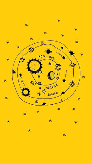 Colorful And Eye-catching Yellow Aesthetic Tumblr Background Wallpaper