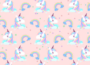 Colorful And Magical Pastel Unicorn Wallpaper