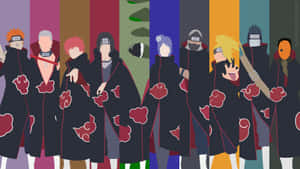 Colorful And Minimalist Akatsuki Aesthetic Poster Wallpaper