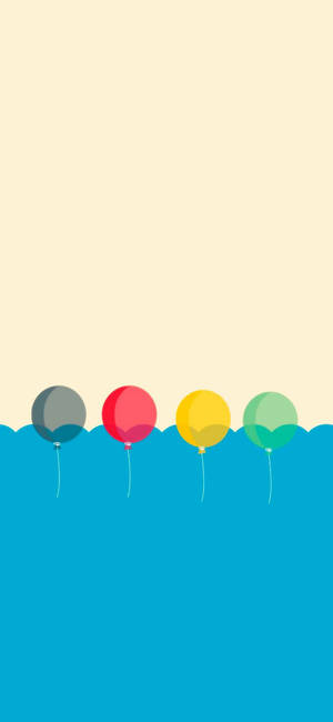 Colorful Balloons Minimalist Android Wallpaper