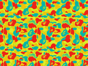 Colorful Bape Camo Wallpaper