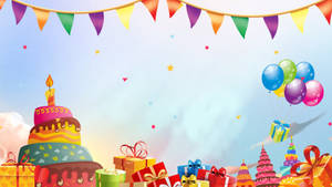Colorful Birthday Party Decorations Wallpaper