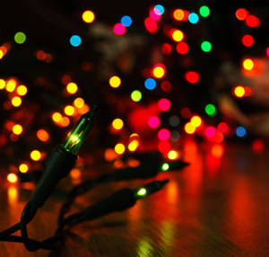Colorful Bokeh Christmas Lights Macro Wallpaper