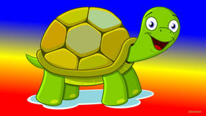 Colorful Cartoon Turtle Wallpaper